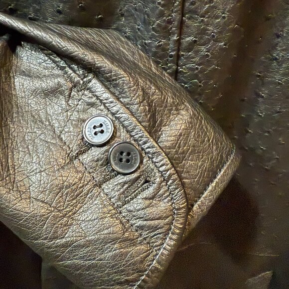 Unbelievable ZILLI Ostrich Leather Blazer 48 euro 38 us SMALL - Picture 9 of 9